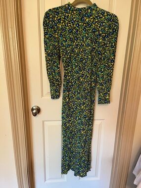 Rails Floral Midi Dress in Blue and Green
